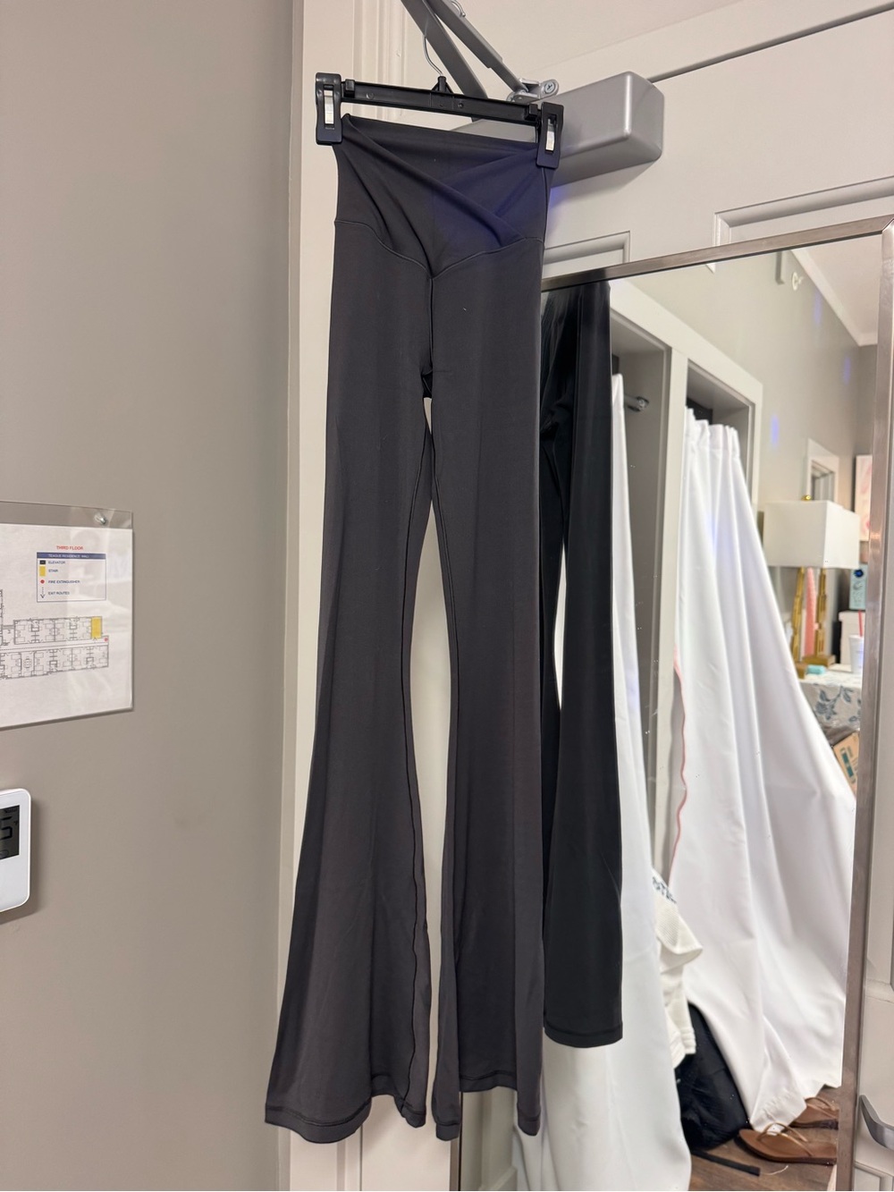 aerie grey High-Rise Flare Yoga Pants